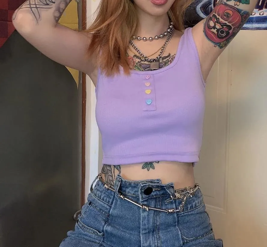 Purple Candy Crop Top