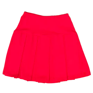 Red Pleated Spirit Skort