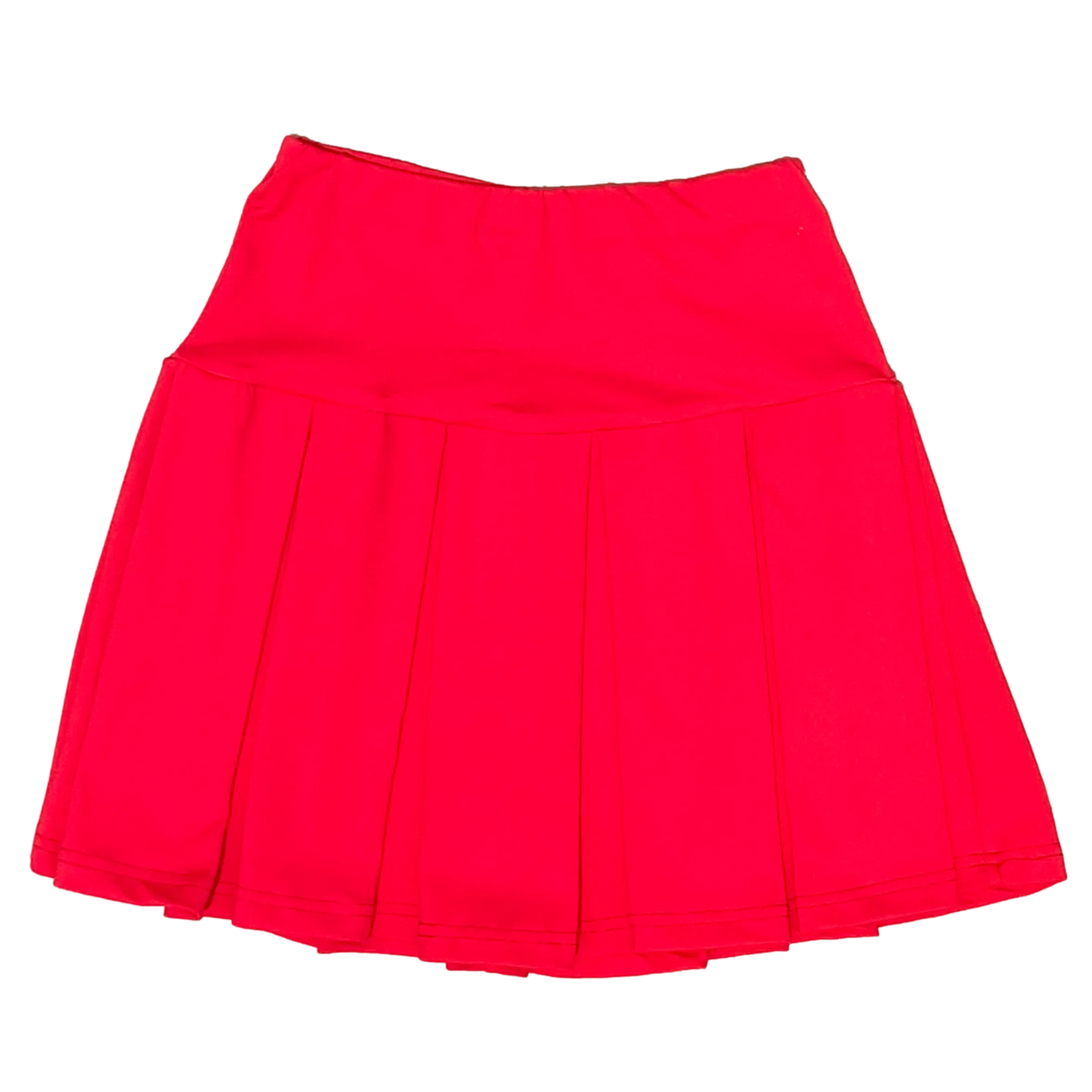 Red Pleated Spirit Skort