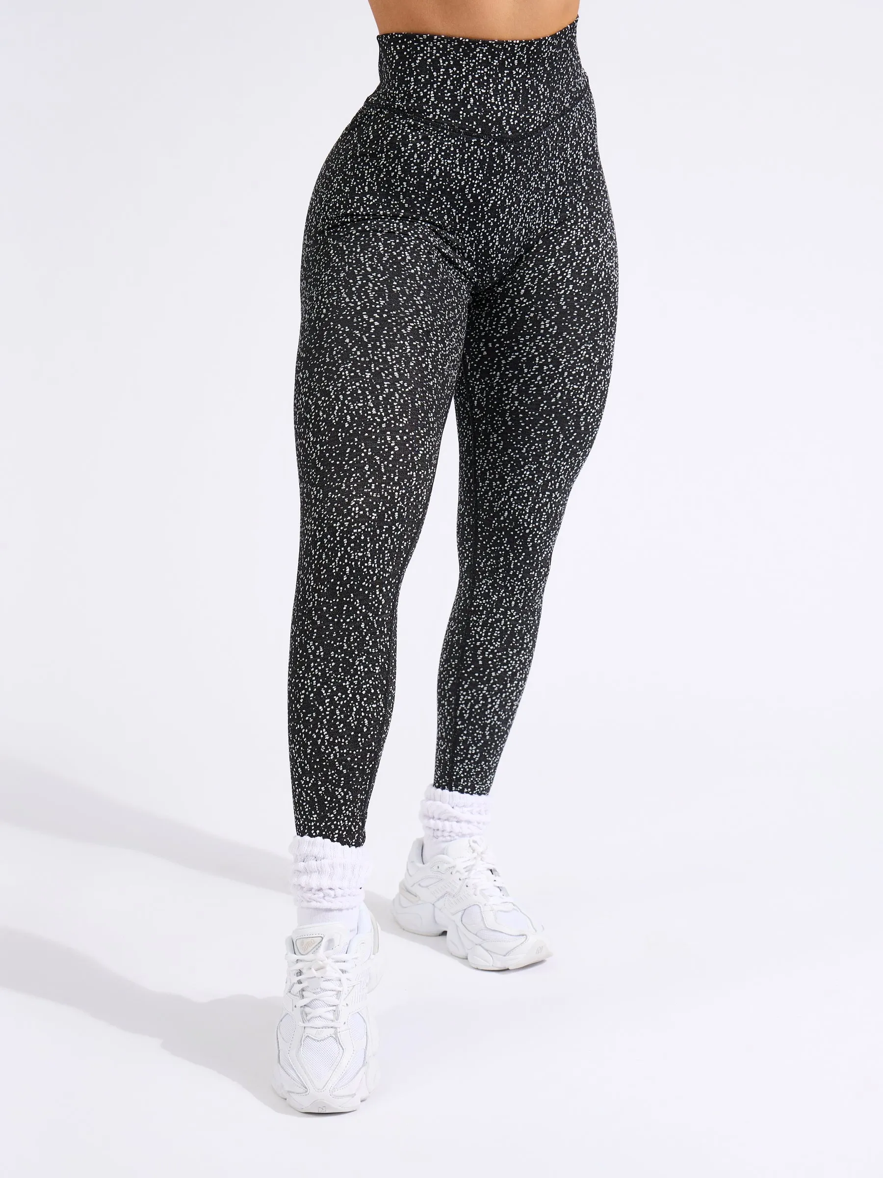 Rosa Jacquard Legging - Black Bossy