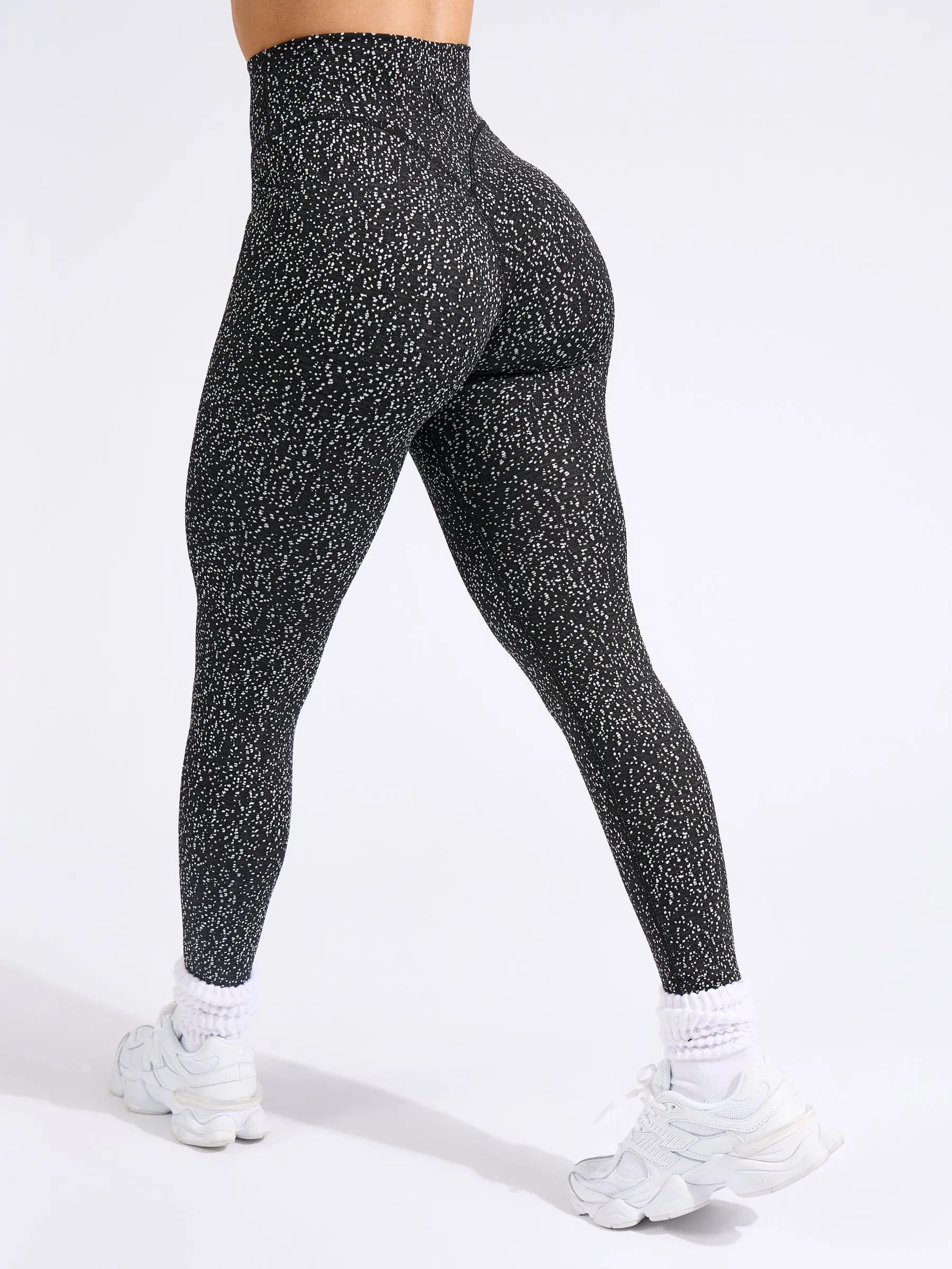 Rosa Jacquard Legging - Black Bossy