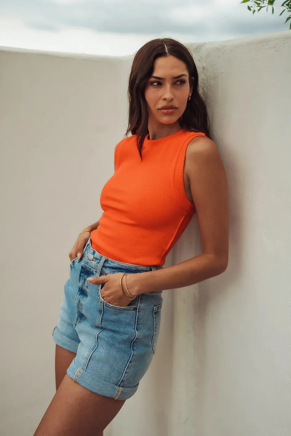 Ruby Tank in Orange - FINAL SALE