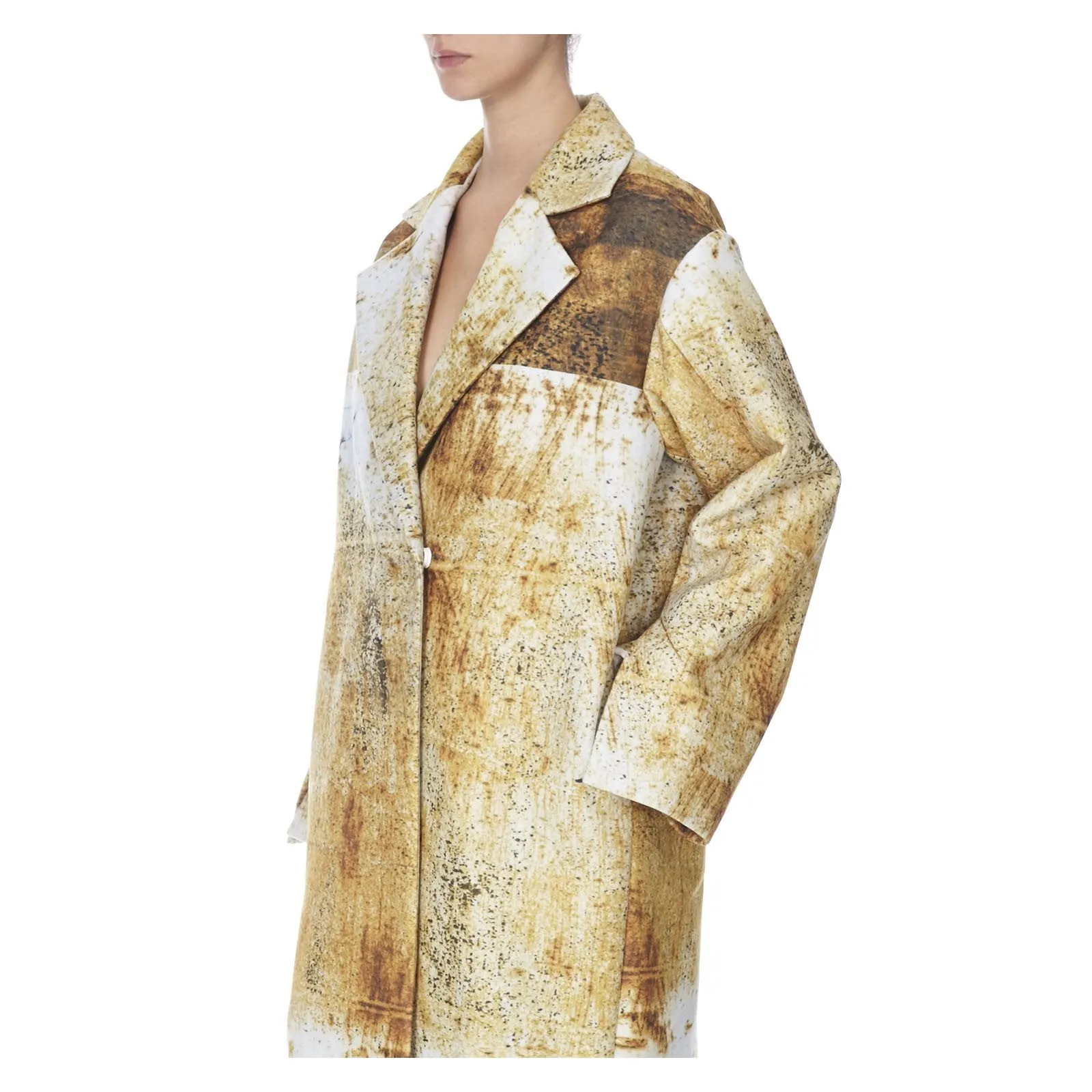 RUST PRINTED COAT