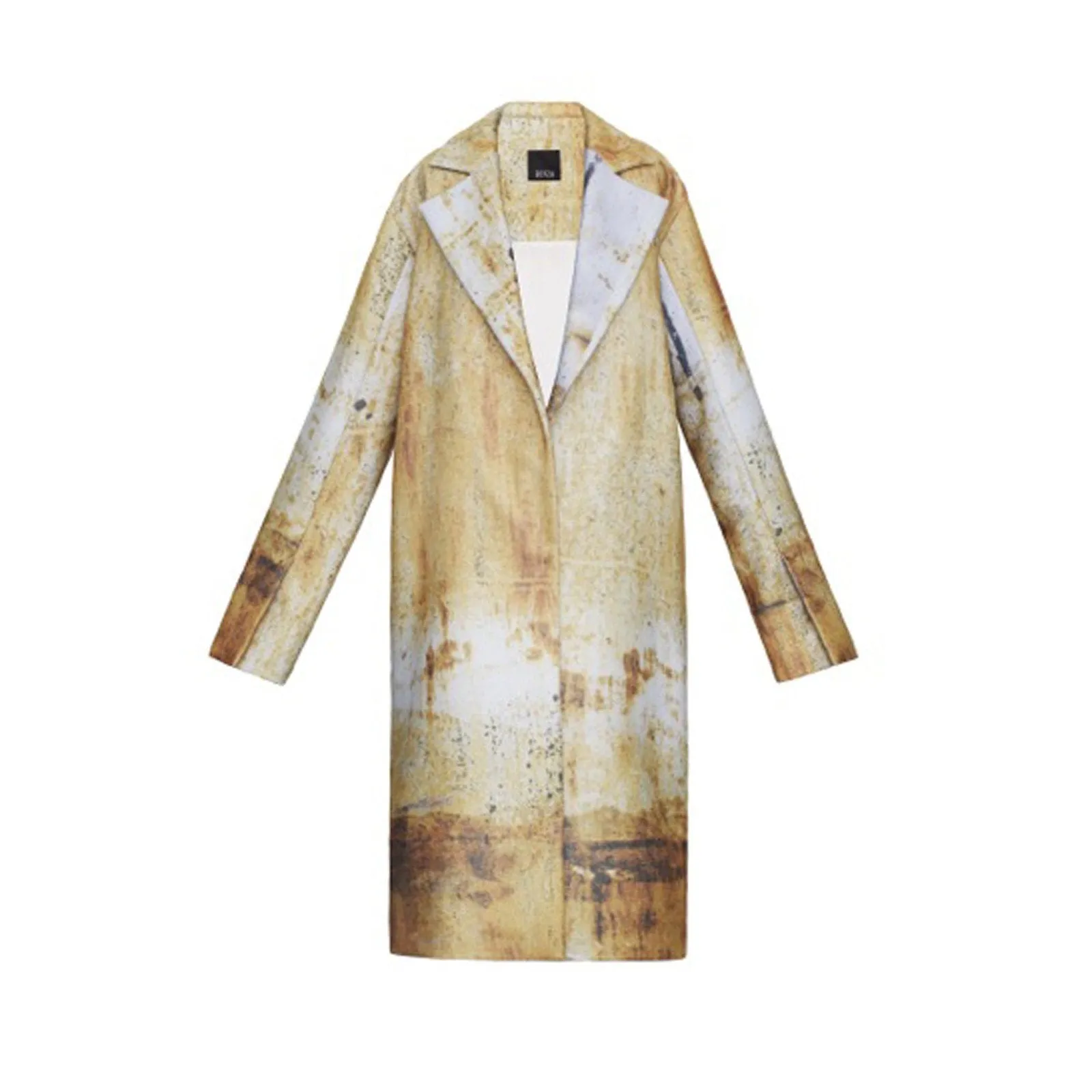 RUST PRINTED COAT