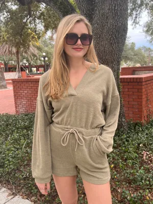 SAYLOR ROMPER IN OLIVE