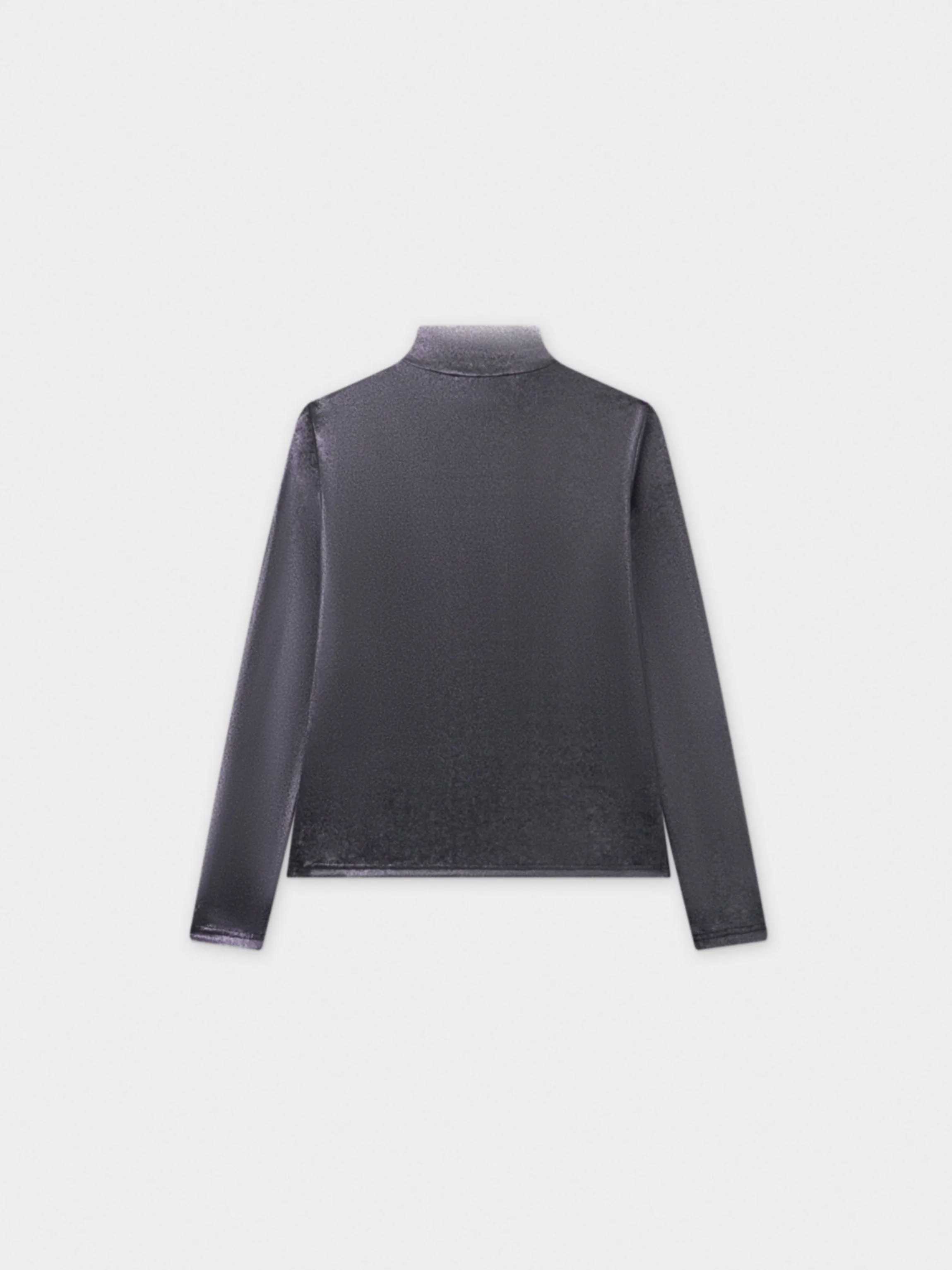 Shimmer Turtleneck-Black/Silver