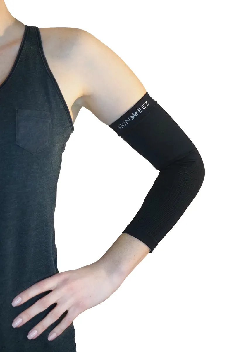 Skineez Medical Grade Moderate Compression Black Arm Sleeve