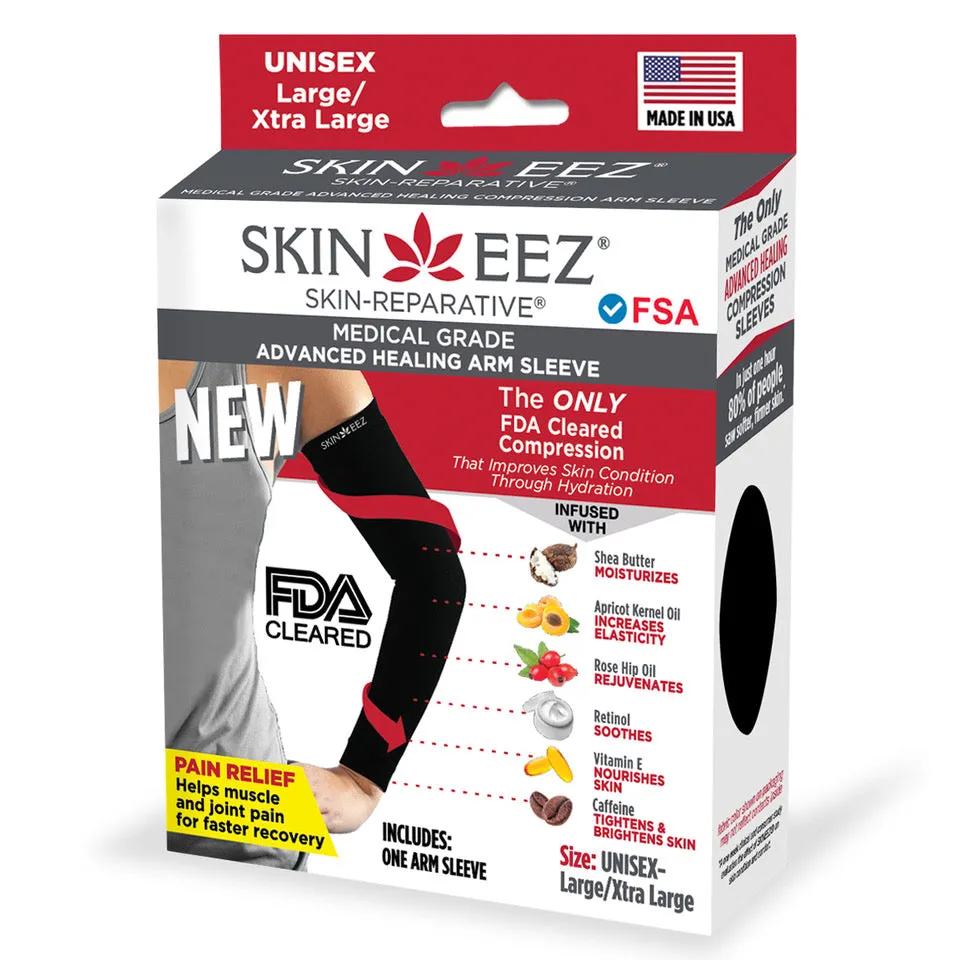 Skineez Medical Grade Moderate Compression Black Arm Sleeve