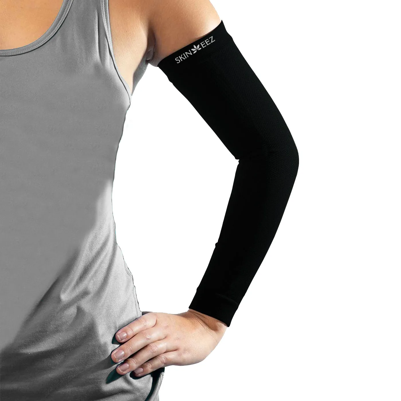 Skineez Medical Grade Moderate Compression Black Arm Sleeve