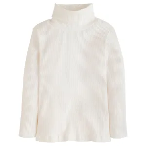 Solid Ribbed Turtleneck - Ivory