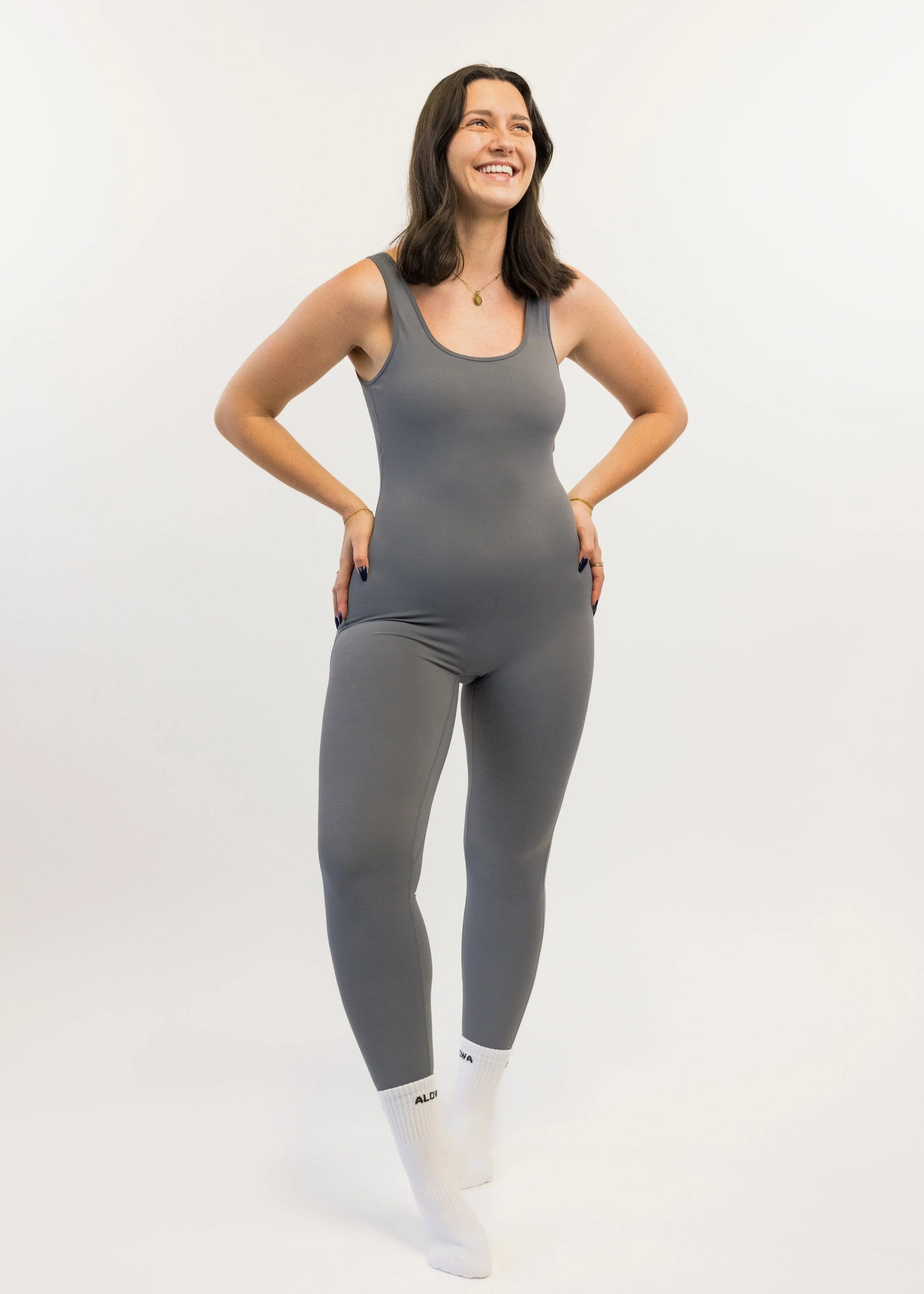 Stella Romper Leggings Grey Mist