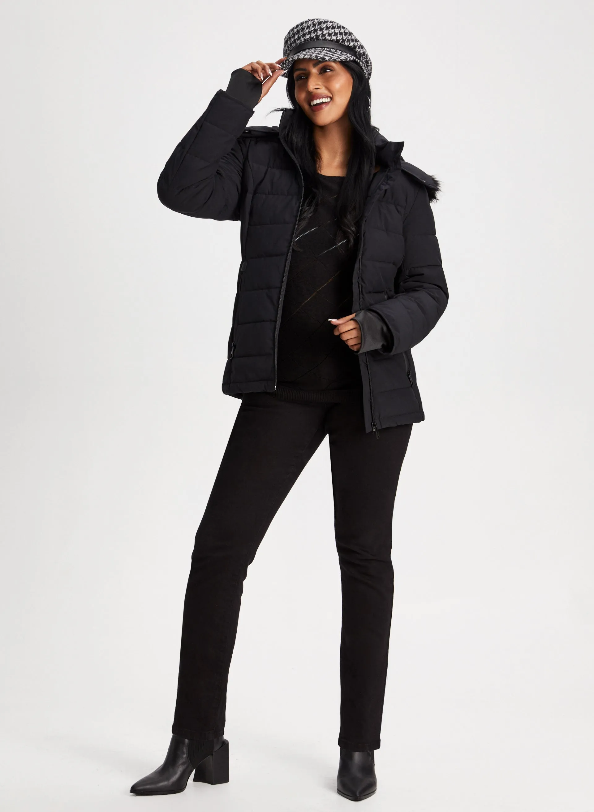 Stretch Recycled Vegan Down Coat