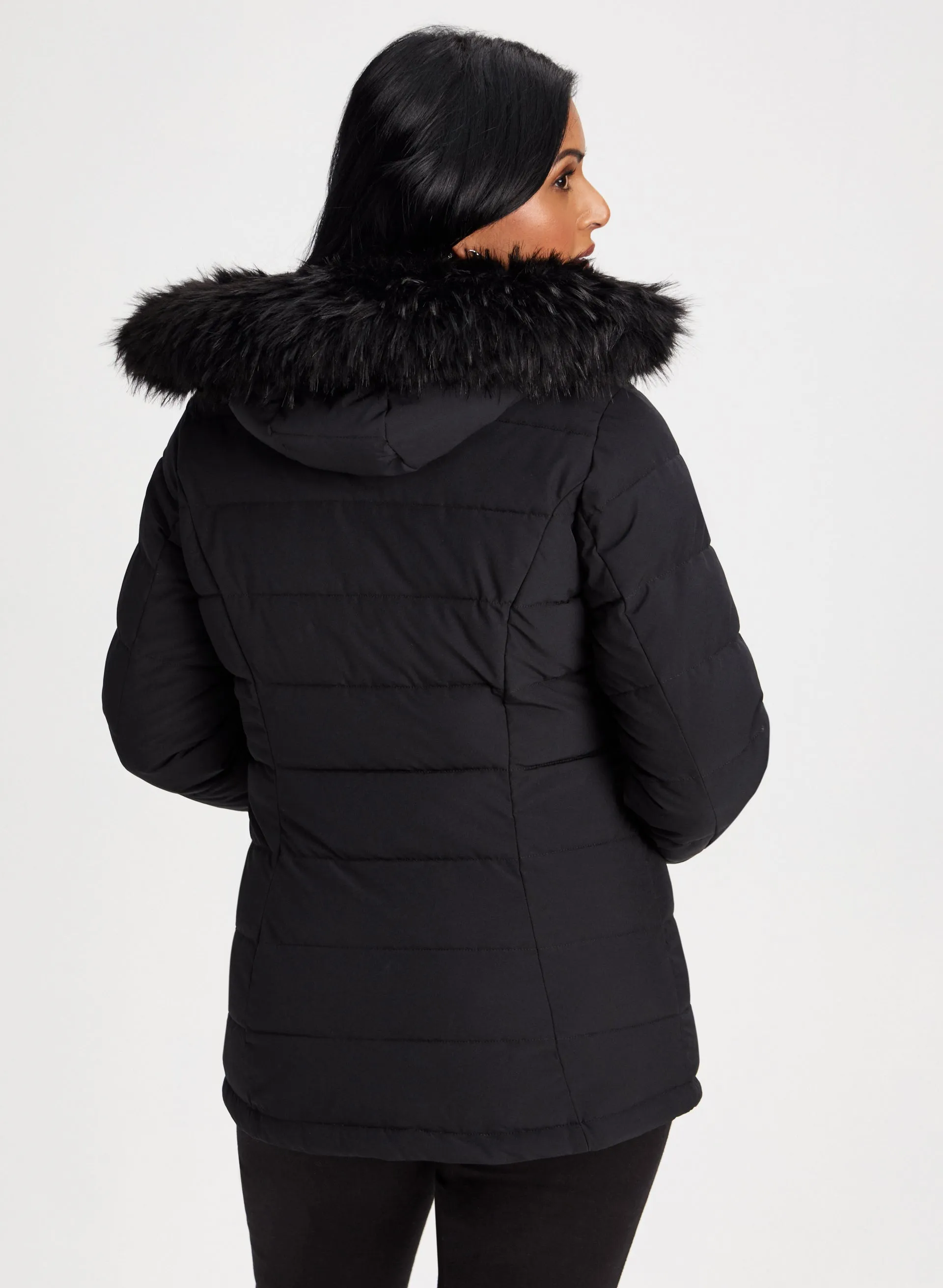 Stretch Recycled Vegan Down Coat