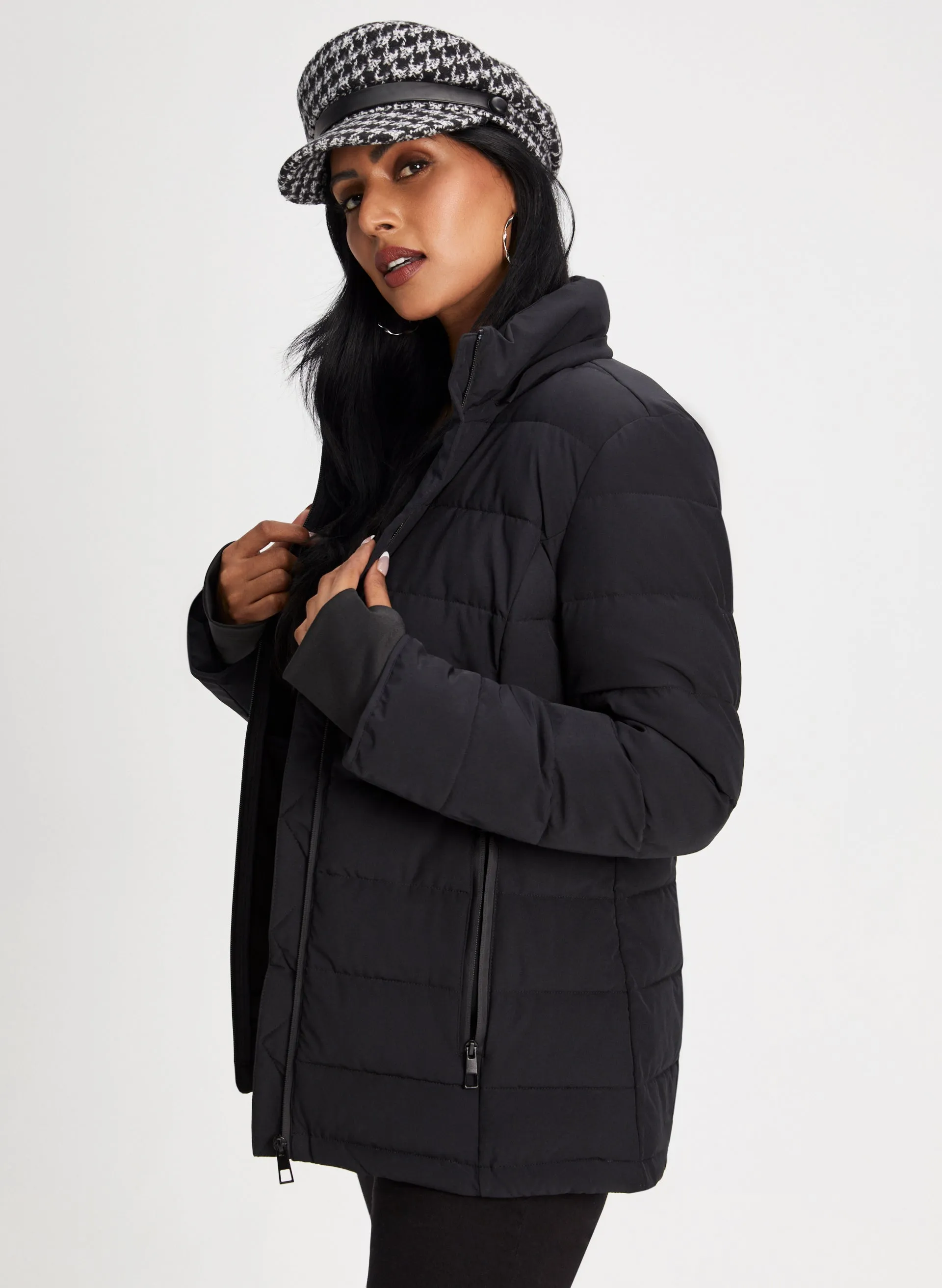 Stretch Recycled Vegan Down Coat