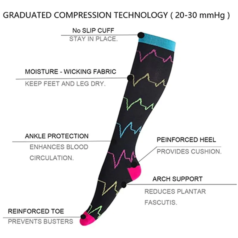 Sunset Gradient Colored Knee High (Compression Socks)