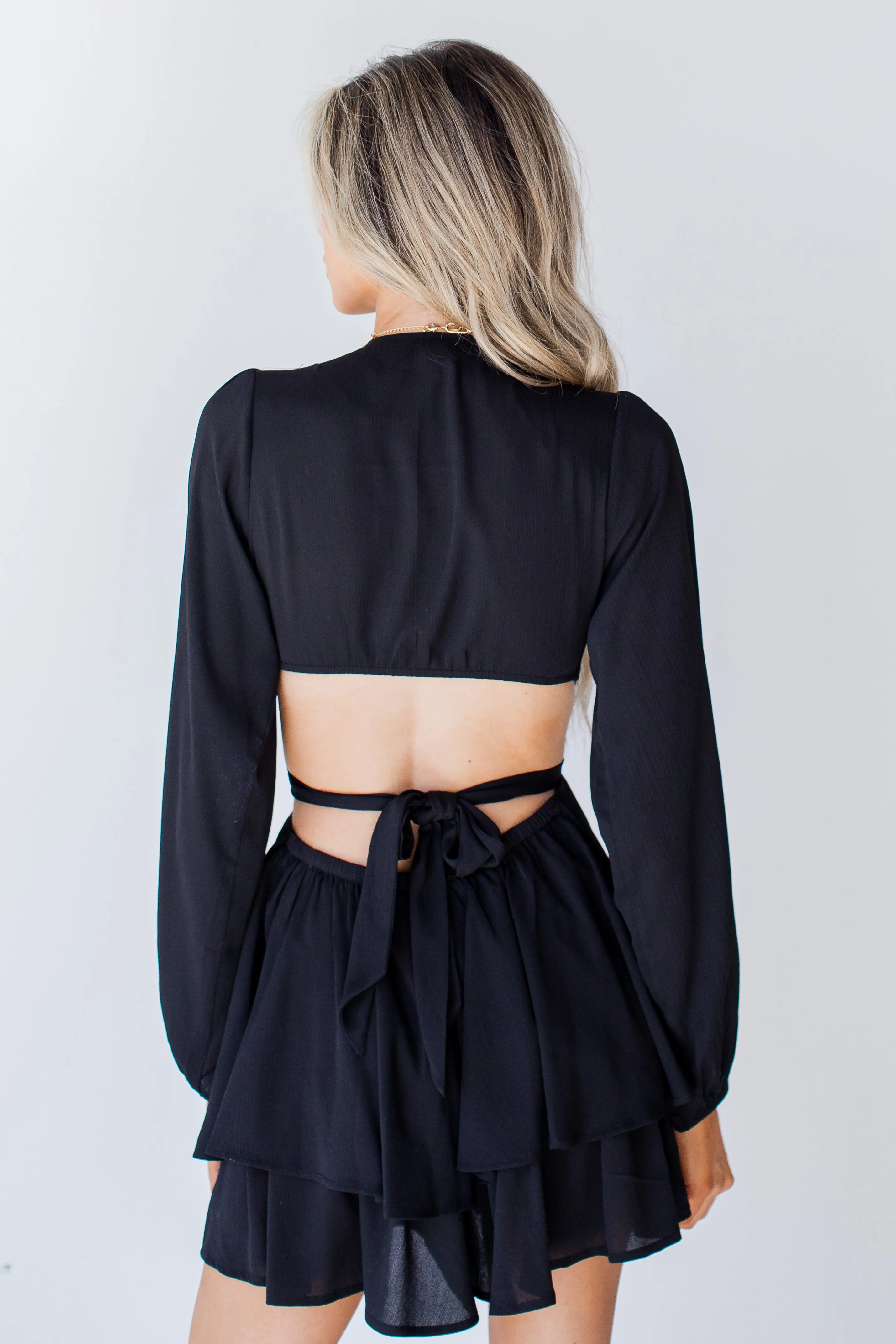 Sweet Talk Ruffled Cutout Romper