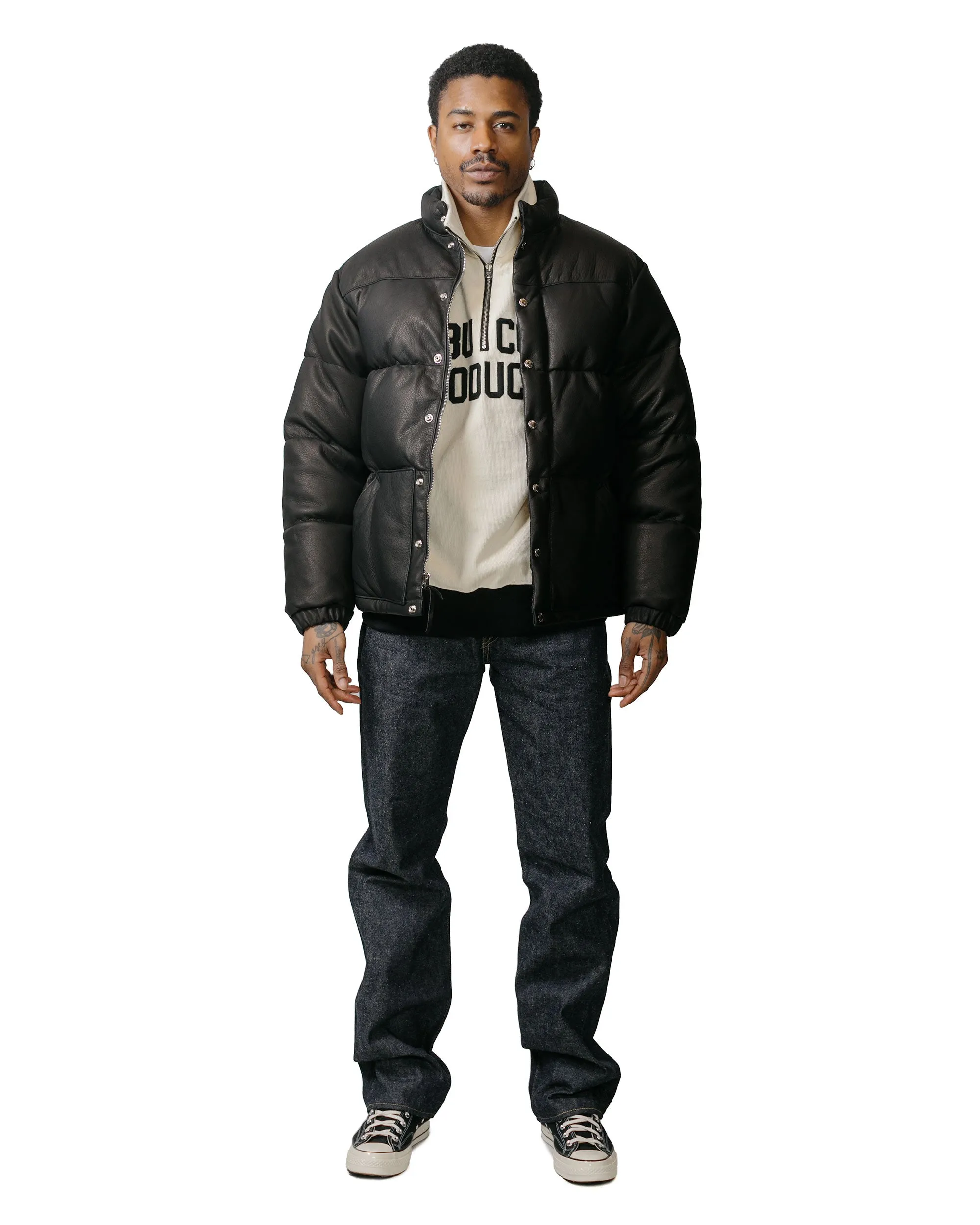 The Real McCoy's MJ23119 Deerskin Down Jacket Black