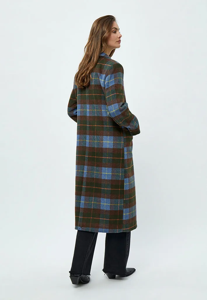 Tilja Wool Coat - Ocean Green Checked