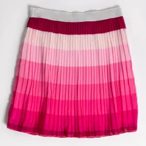 Tonal Stripe Pleated Skirt