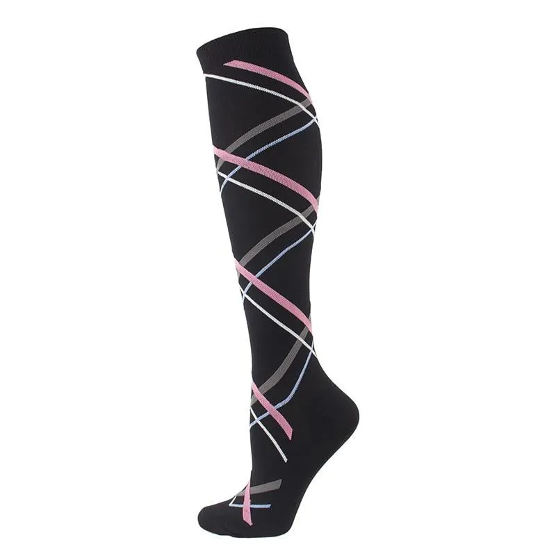 Unisex Multi Colour Happy Compression Stockings