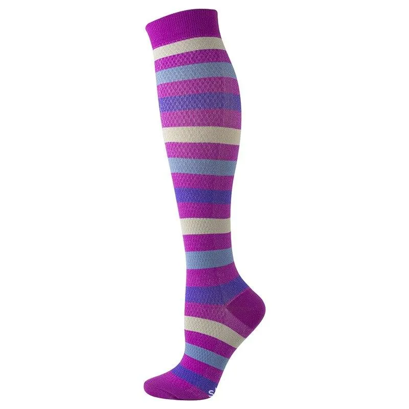 Unisex Multi Colour Happy Compression Stockings