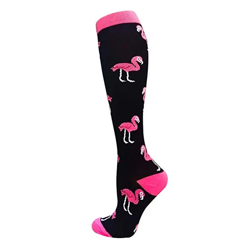 Unisex Multi Colour Happy Compression Stockings