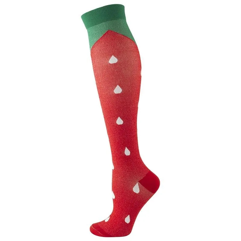 Unisex Multi Colour Happy Compression Stockings