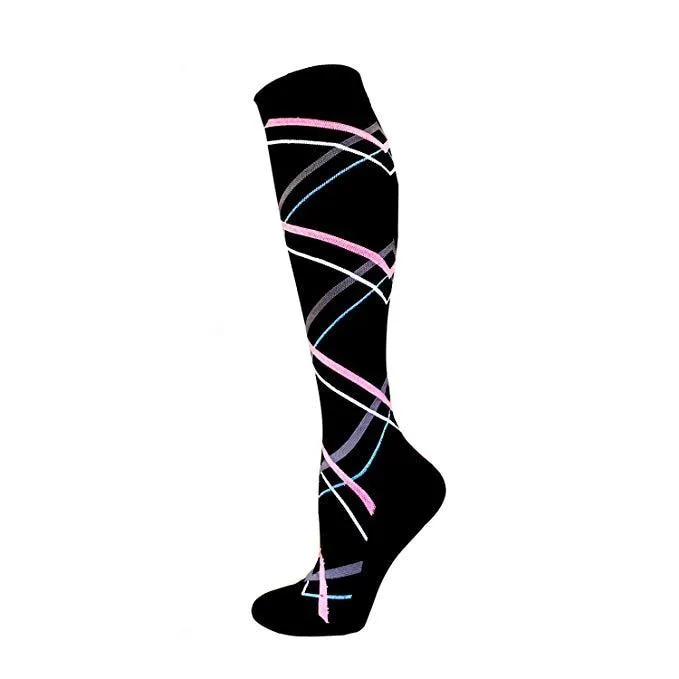 Unisex Multi Colour Happy Compression Stockings