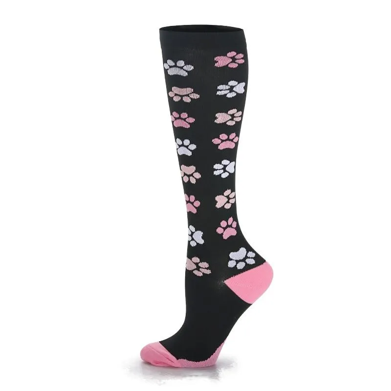 Unisex Multi Colour Happy Compression Stockings