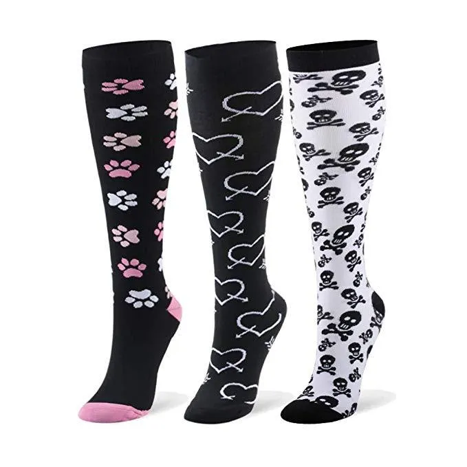 Unisex Multi Colour Happy Compression Stockings