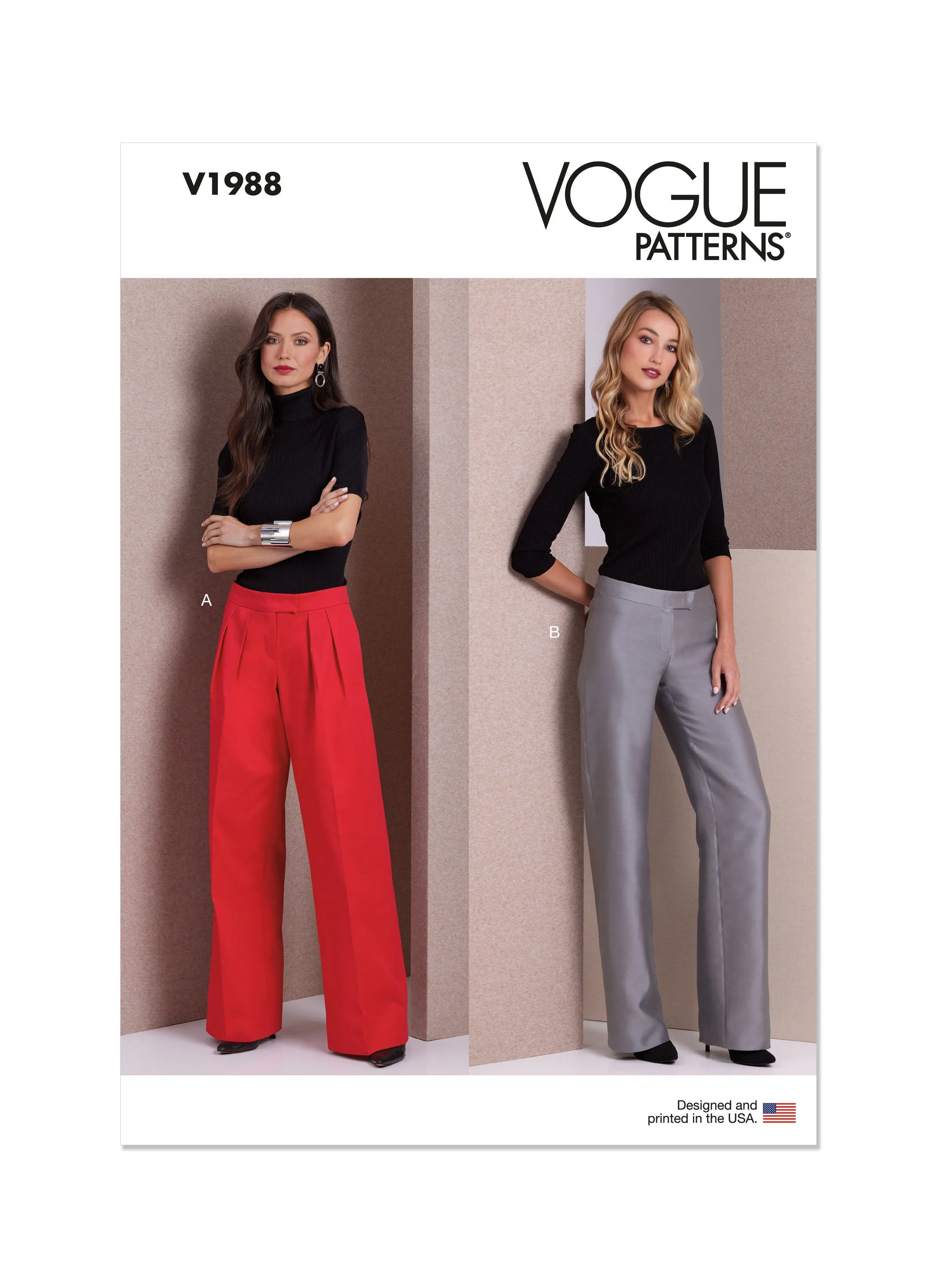 Voguepattern V1988 Misses' Skirt/Pants