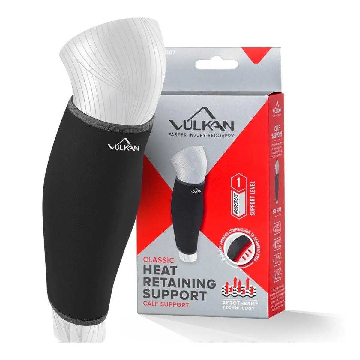 Vulkan Classic Calf & Shin Compression Support Sleeve - Level 1 - S-L