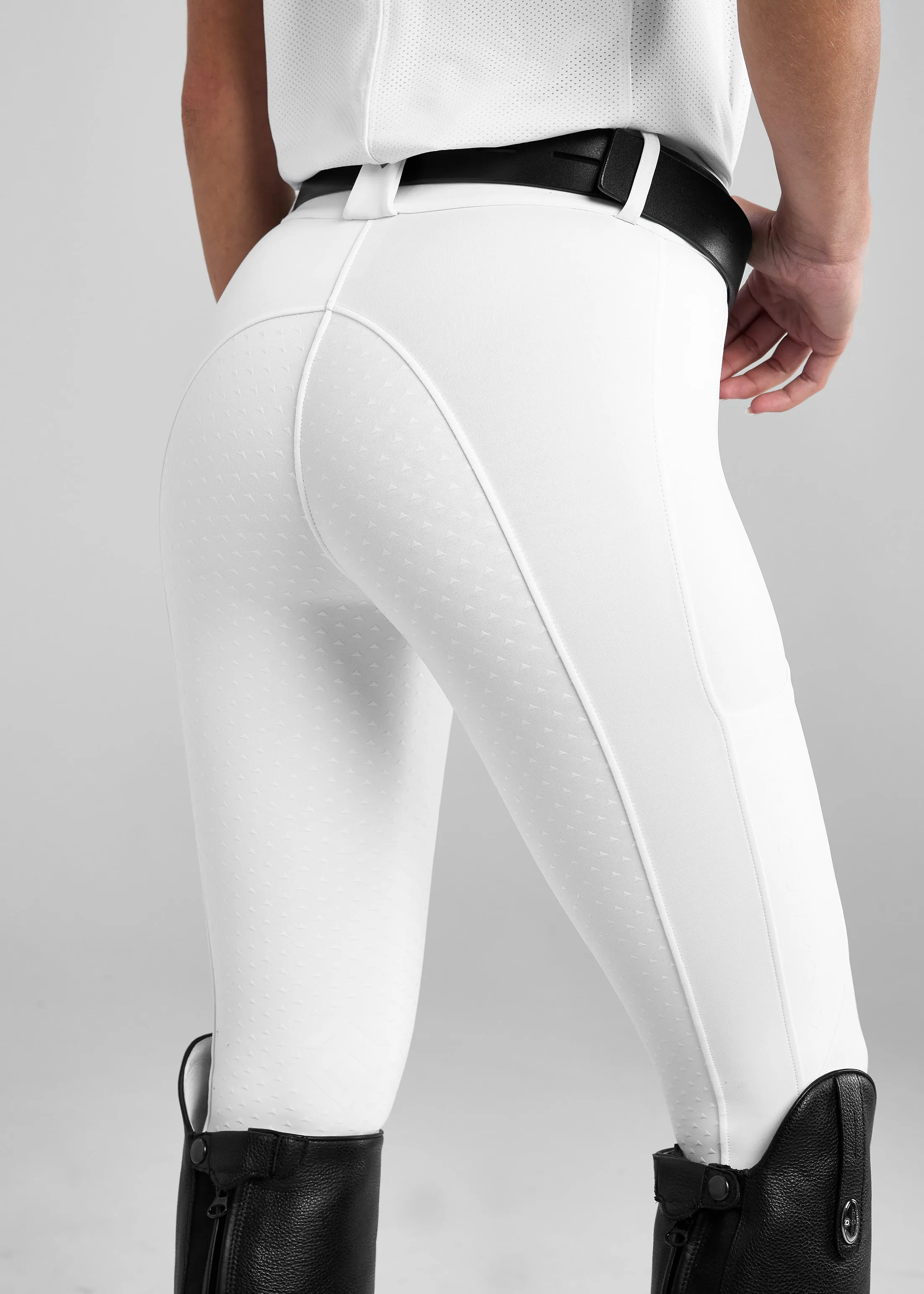 White Full Seat Compression Breeches