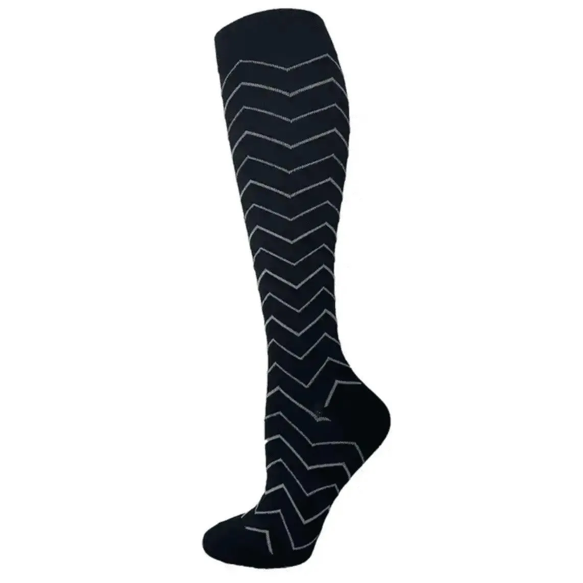 White Line Compression Socks