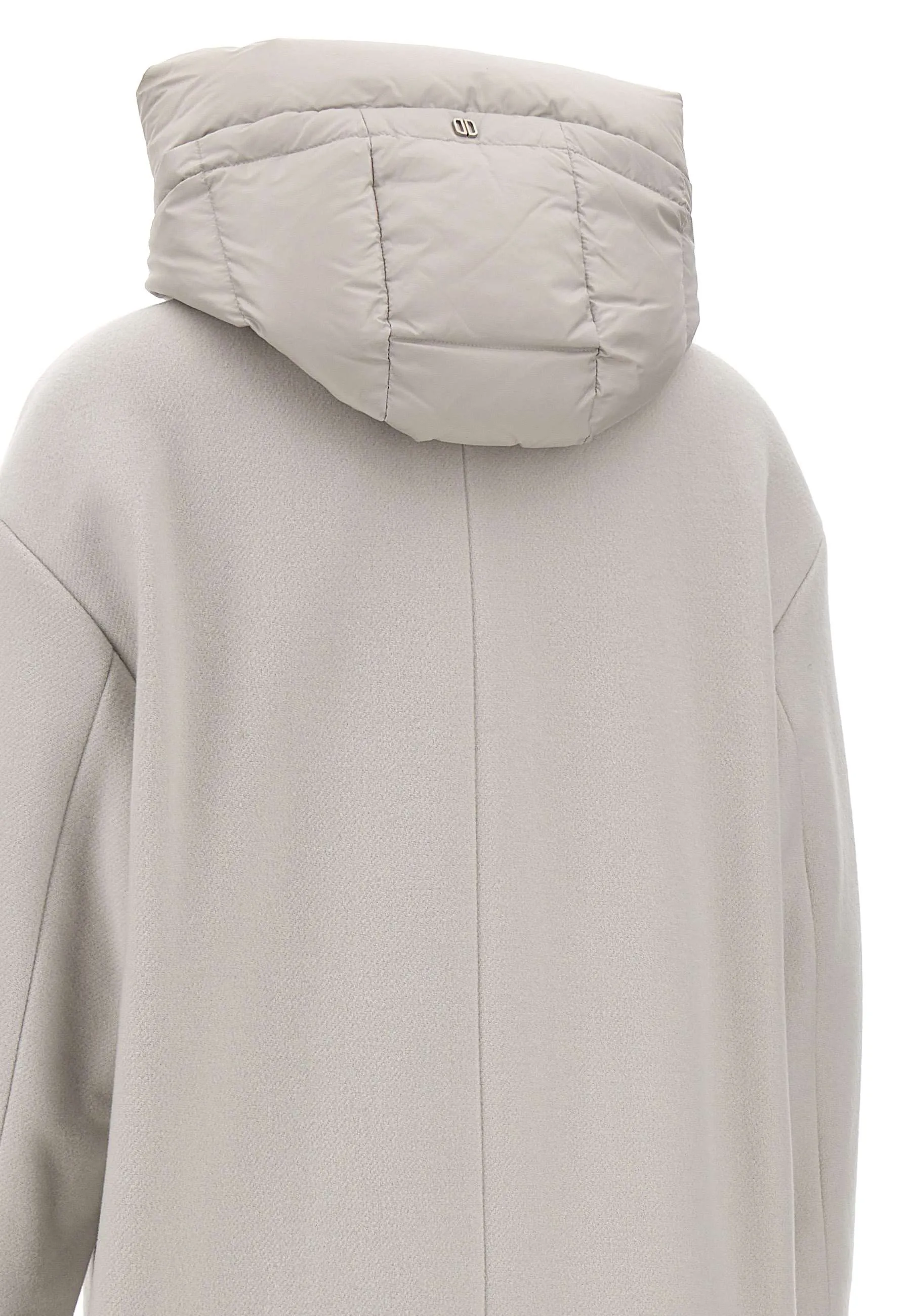 Wool and Cashmere Ice Coat with Bib