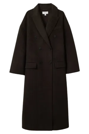 Wool Blend Herringbone-twil Coat