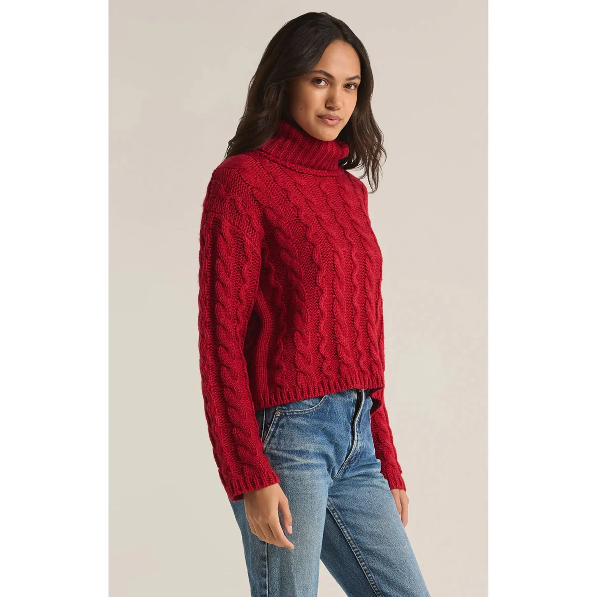 Z Supply Tied To You Sweater in Haute Red